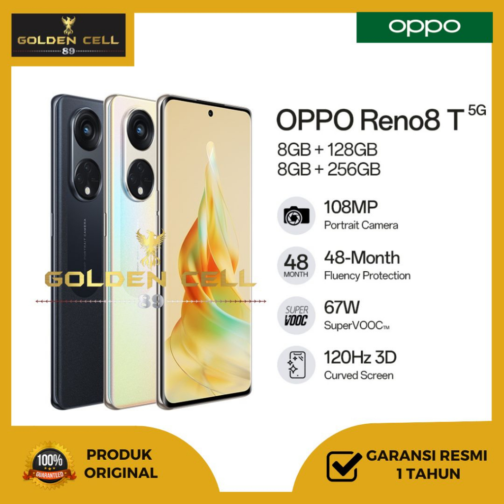 OPPO Reno8 T 5G 8GB RAM+256GB ROM GARANSI RESMI