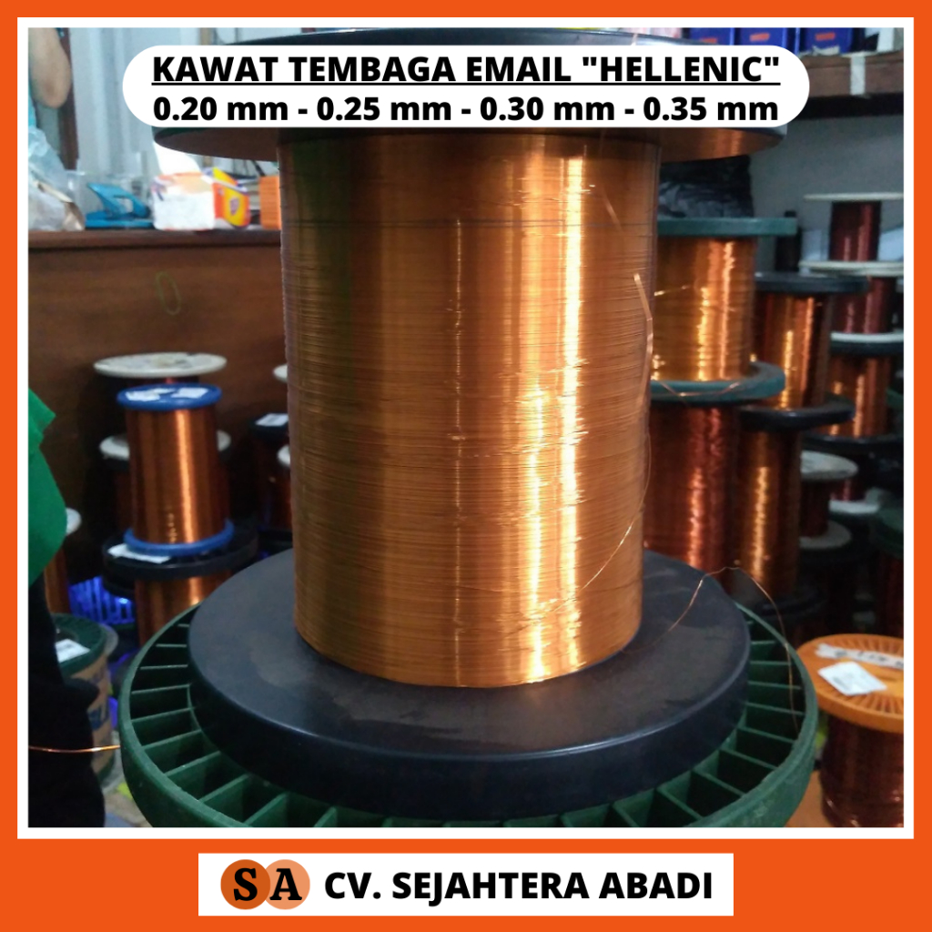 JAMINAN KAWAT TEMBAGA ASLI MERK HELLENIC Ukuran Tebal Kawat 0.20 0.25 0.30 0.35 mm 0,20 0,25 0,30 0,