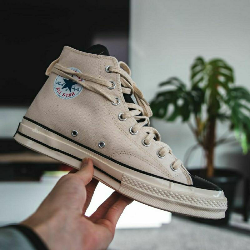 CONVERSE x FEAR OF GOD : ESSENTIALS Chuck 70 Hi Natural Ivory