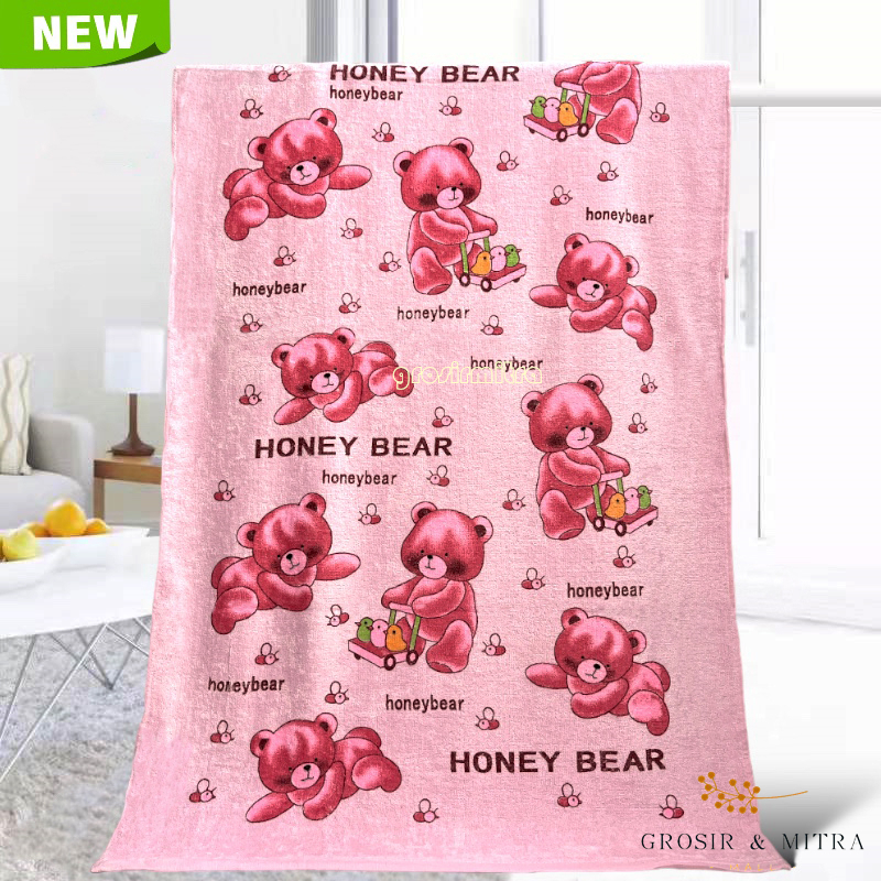 Handuk Mandi Handuk Bayi Anak Handuk 70x140cm Kamar Mandi Handuk Besar Kimono Honey bear