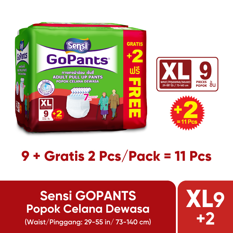 Popok Celana Dewasa Sensi GoPants Adult Diapers S18/M15/L12/XL9