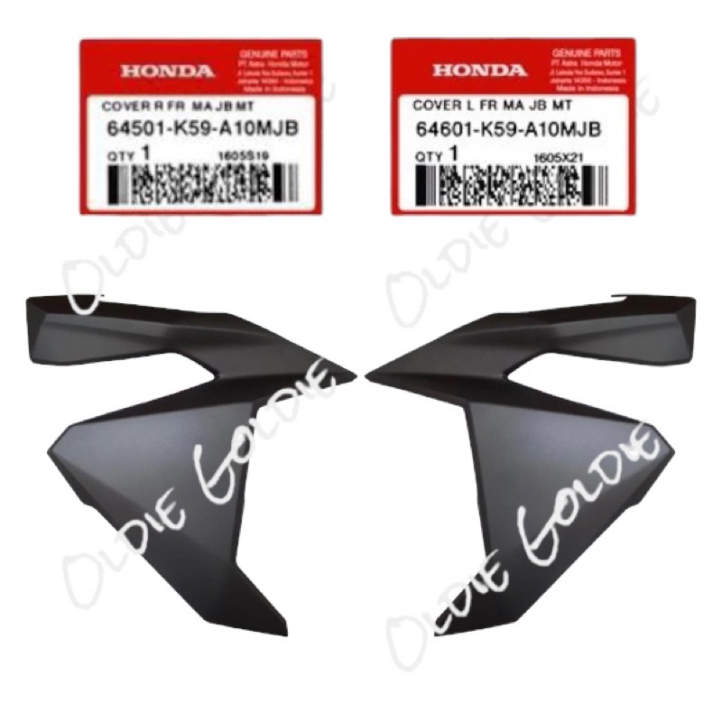 64501-K59-A10MJB 64601-K59-A10MJB Cover Sayap Kanan atau Kiri Vario 150 LED 2015 - 2017 Coklat Dof A