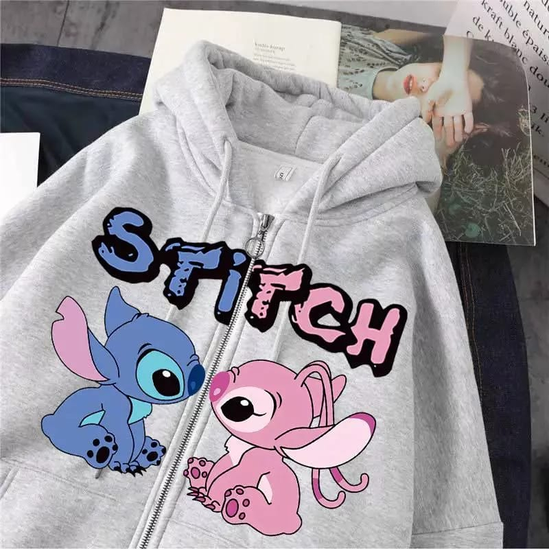 STITCH ANIME SWEATER HOODIE PRIA WANITA COUPLE - SWEATSHIRT PAKAIAN KEKINIAN