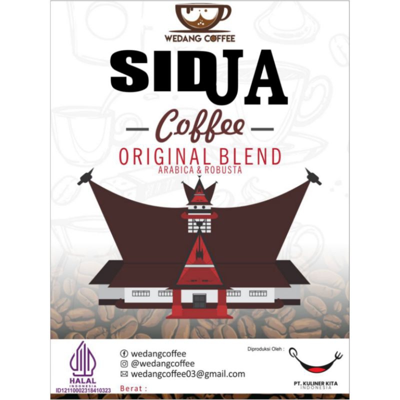 

SIDJA Coffee _ Original Blend Arabika & Robusta Sidikalang _ isi 100gram