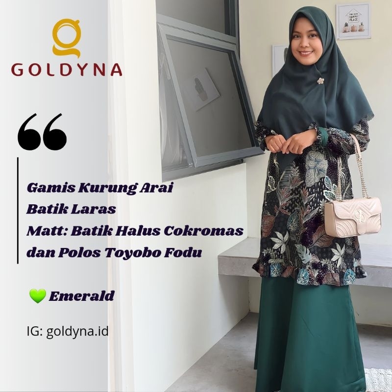 Gamis Kurung Arai Batik Laras By Goldyna | Busui Friendly