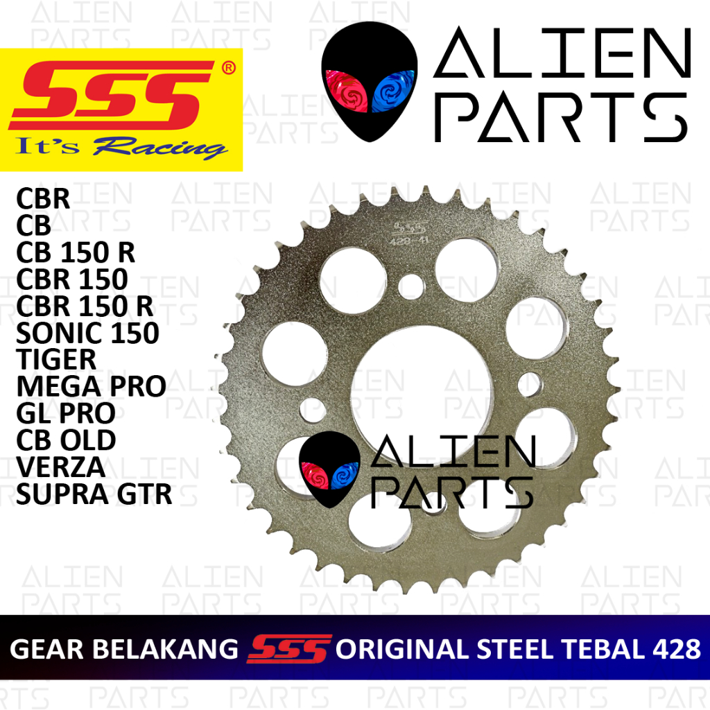 (BISA COD) GIR GEAR BELAKANG 428 SSS MP ORIGINAL MEGAPRO CB CBR CBR BARU LAMA 150 CB150R SONIC 150 T