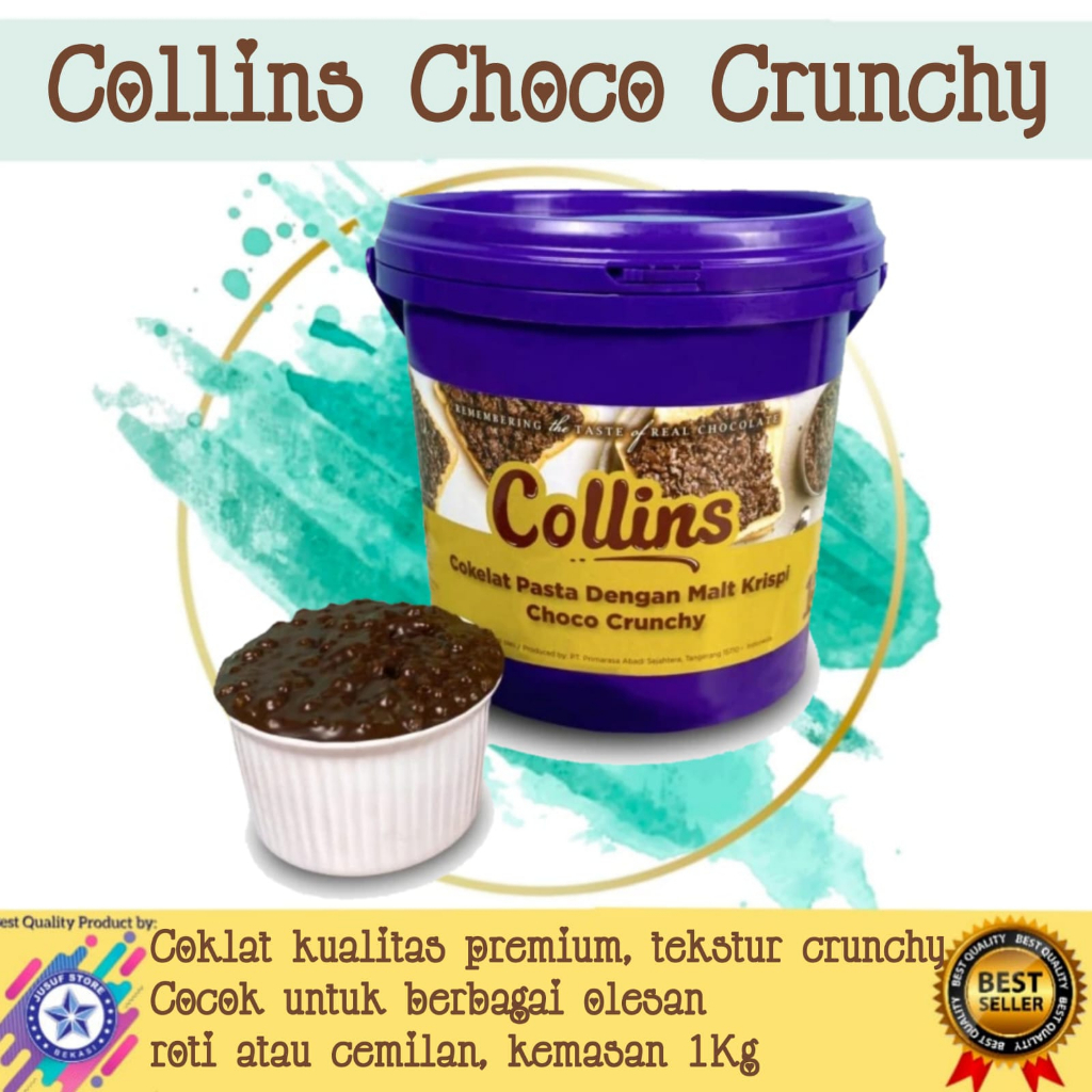 Collins Choco Crunchy 1kg Selai Coklat