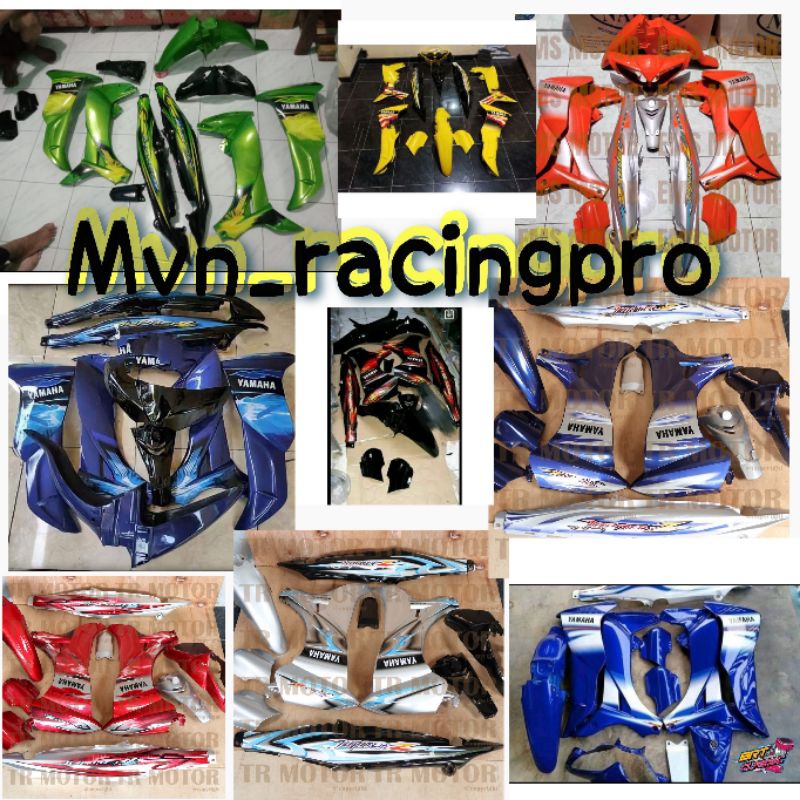 Paket Termurah  Cover bodi body halus full set + strip YAMAHA JUPITER Z NEW BURHAN all warna Bahan t