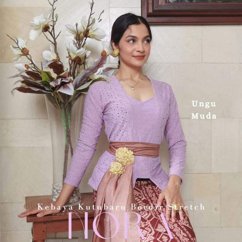 Kebaya Katun Bordir Stretch Nora