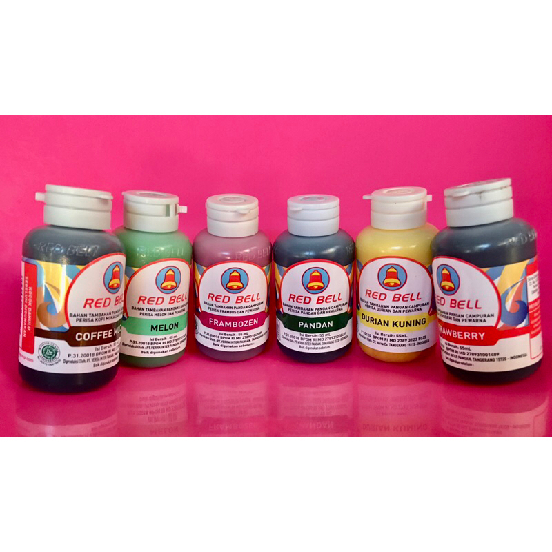 

Red Bell Pewarna & Perasa Makanan Minuman/Perisa Makanan/Bahan Tambahan Pangan Campuran