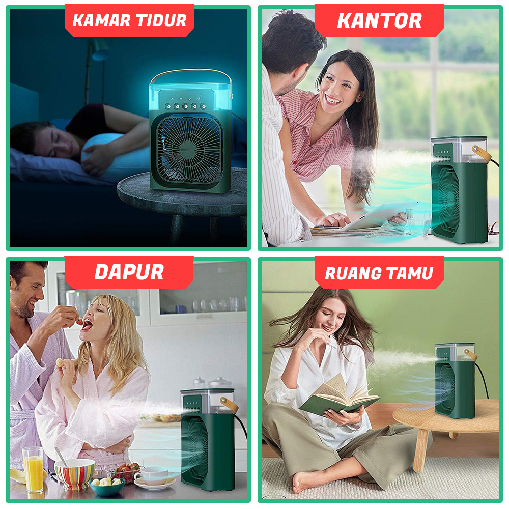 World Home Kipas Pendingin Mini AC Air Cooler Mobil Dan Ruangan Kipas Mini Super Dingin-3