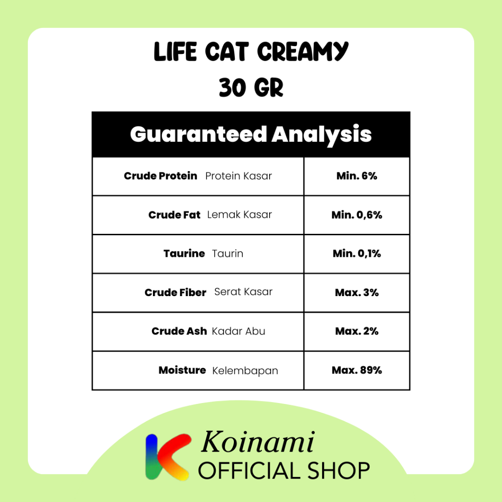 Life Cat Creamy 30gr - Snack Kucing Creamy - Makanan Kucing