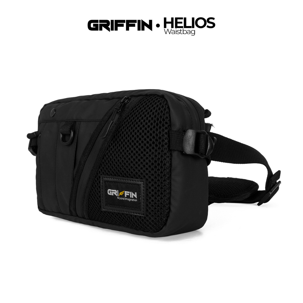 Tas Waistbag Pria Hitam Waterproof Keren Elegan Helios by Griffin