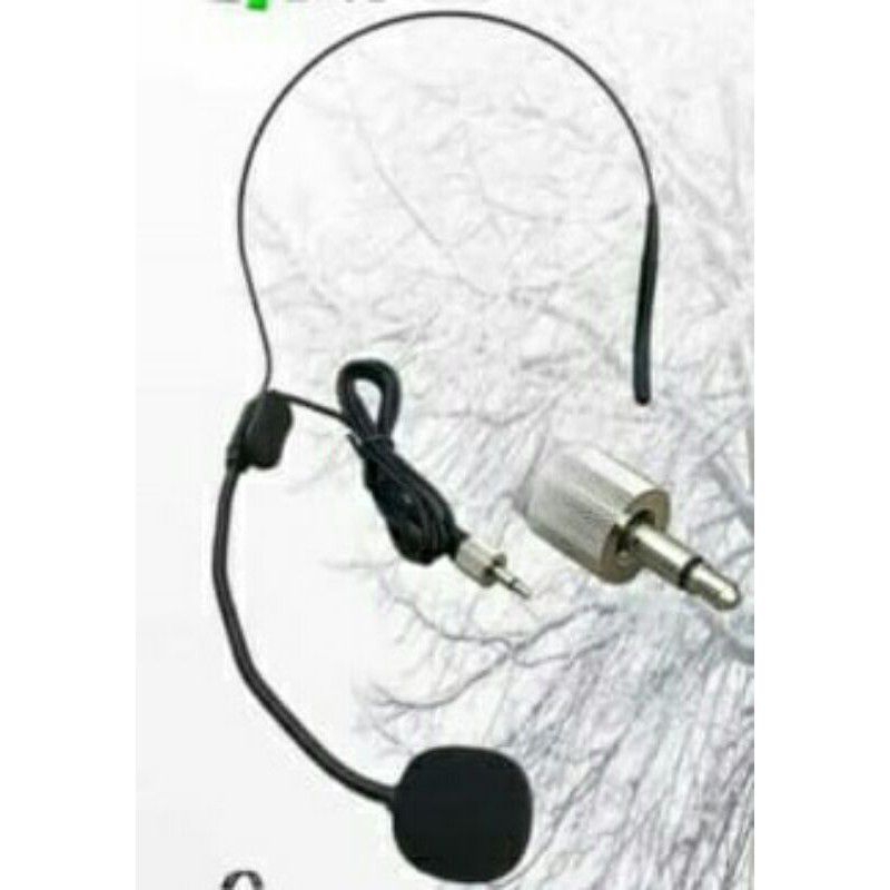 Headset mic jack drat luar colok putar panjang kabel 1m.