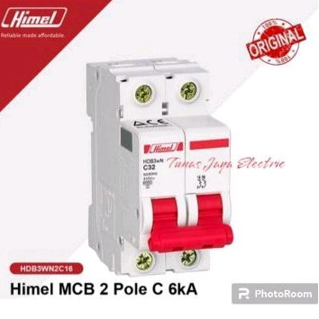 MCB 2Phase 2A/4A/6A/10A/16A/20A/25A/32A/40A/50A/63A HIMEL Standar SNI