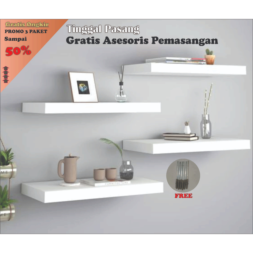 RAK DINDING MINIMALIS || AMBALAN DINDING SERBAGUNA || RAK AMBALAN BUKU