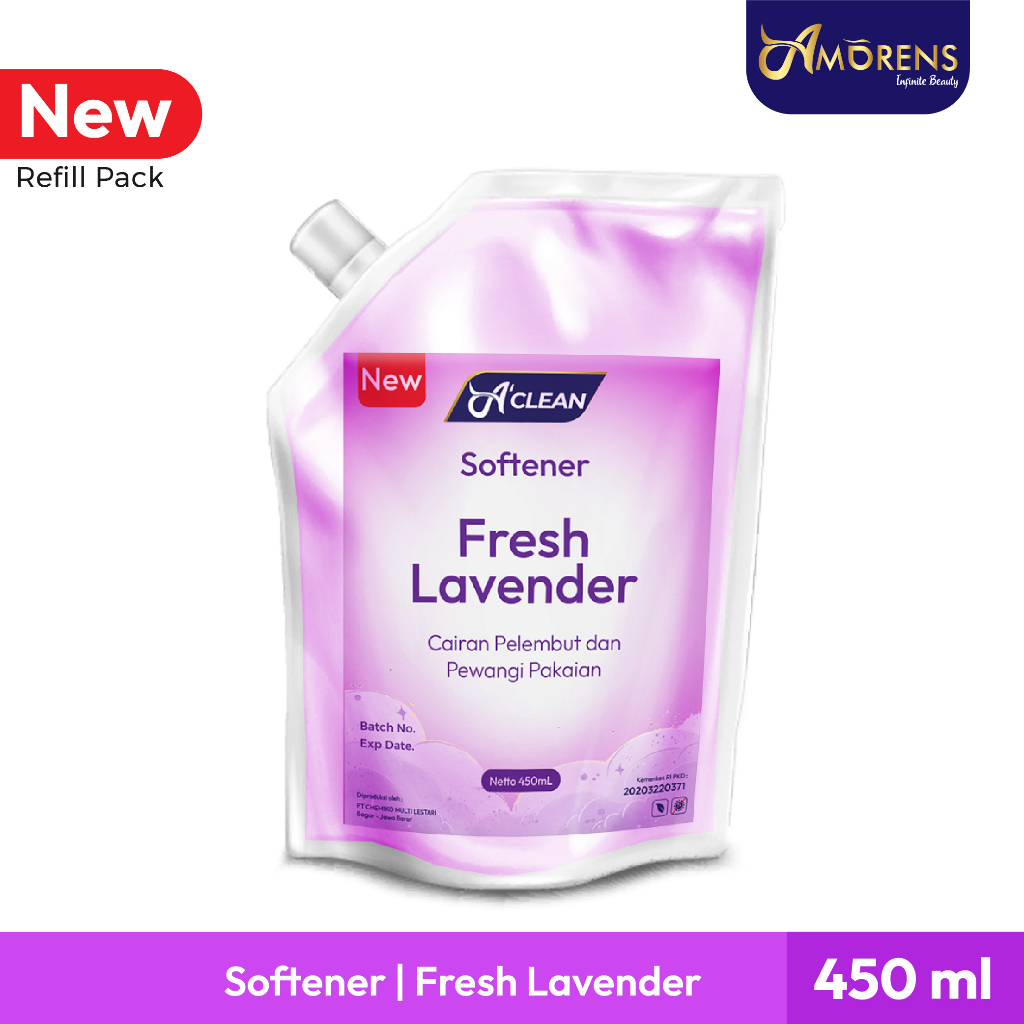 Softener Refill Pack 450 ml / Pelembut dan Pewangi Pakaian Amorens [ 450ml ]