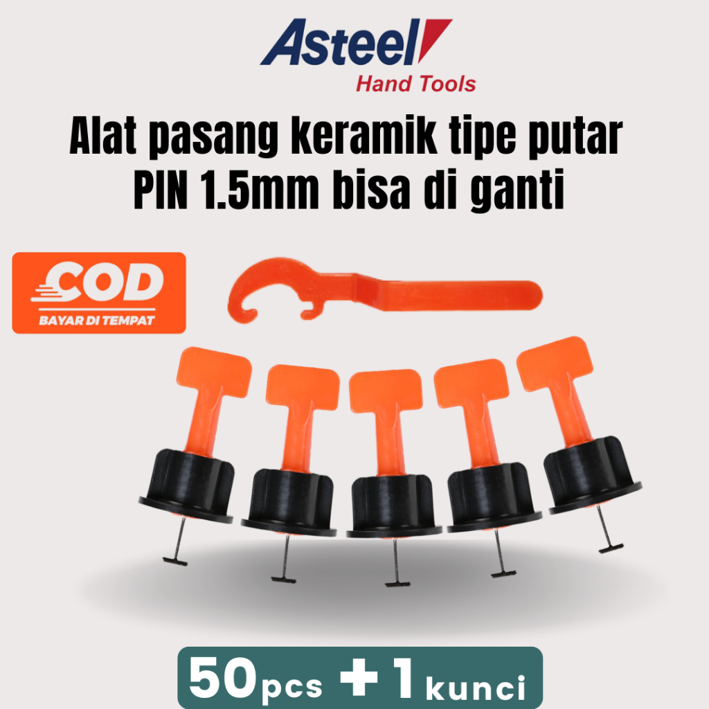 ASTEEL Alat Perata Keramik Perata Granit Tipe Putar  Pin 1.5mm murah Tile leveling keramik Tile leveling system / spacer keramik granit / spacer nat keramik granit