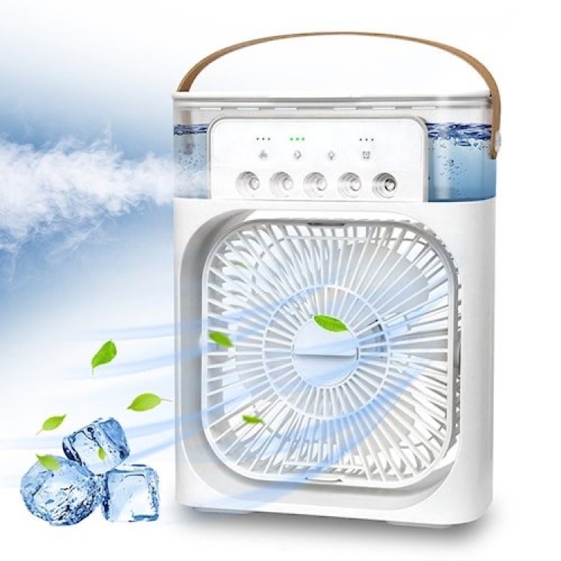 Kipas Pendingin Udara Portabel, Pendingin Udara Evaporatif Mini Pribadi Kecil dengan adaptor AC Humidifier