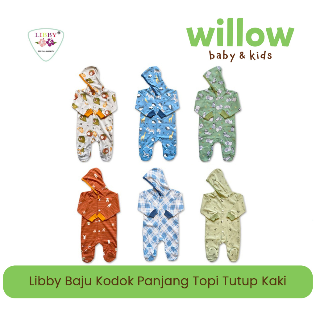 Jumper Bayi - Libby Baju Kodok Panjang Topi Rib Tutup Kaki Terrace Story Series