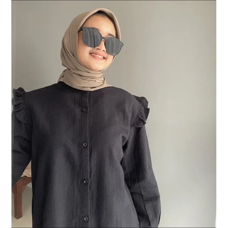 ARA BLOUSE LINEN KERAH SANGHAI