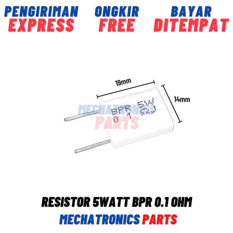 RESISTOR 5WATT 0.1OHM BPR