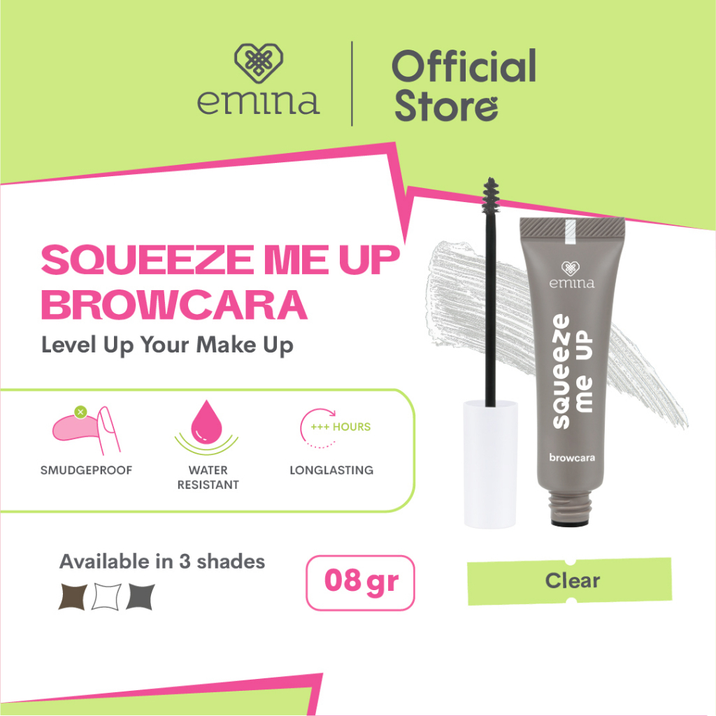 MFI - Emina Squeeze Me Up Browcara | Netto 8 gr | Mascara Smudgeproof Water Resistant