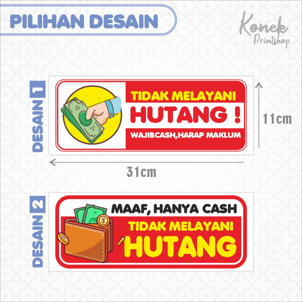 

Stiker Dilarang Hutang Stiker Dilarang Utang Sign Board Dilarang Hutang Akrilik Awet dan Tahan Lama Ukuran 31X11CM