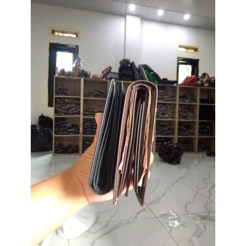 dompet kulit pria/wanita original leather dompet lipat simple