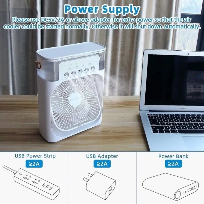 BIG SALE!! Ac Mini Humidifier Cooler Portable + Kipas Angin Pendingin Ruangan Mini Import Air Ultra