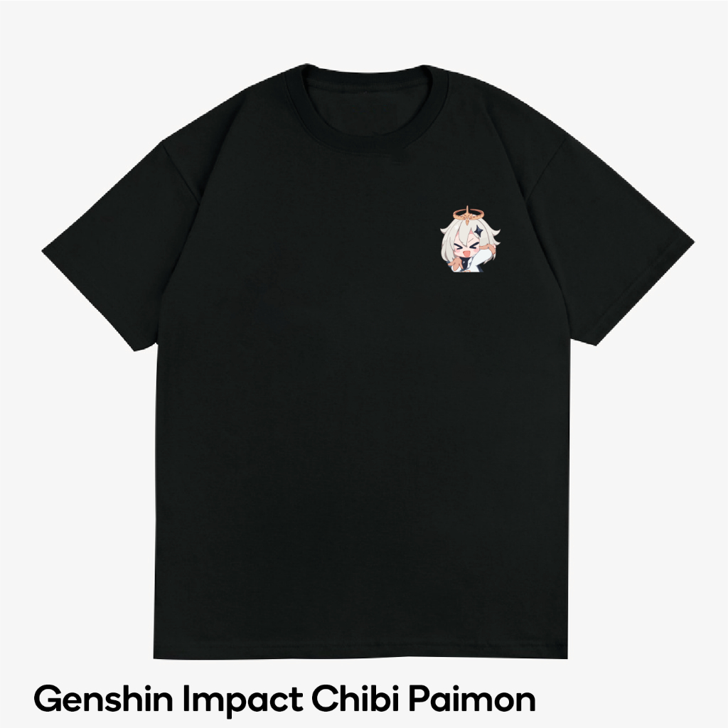 Baju Kaos Genshin Impact Chibi Karakter Paimon