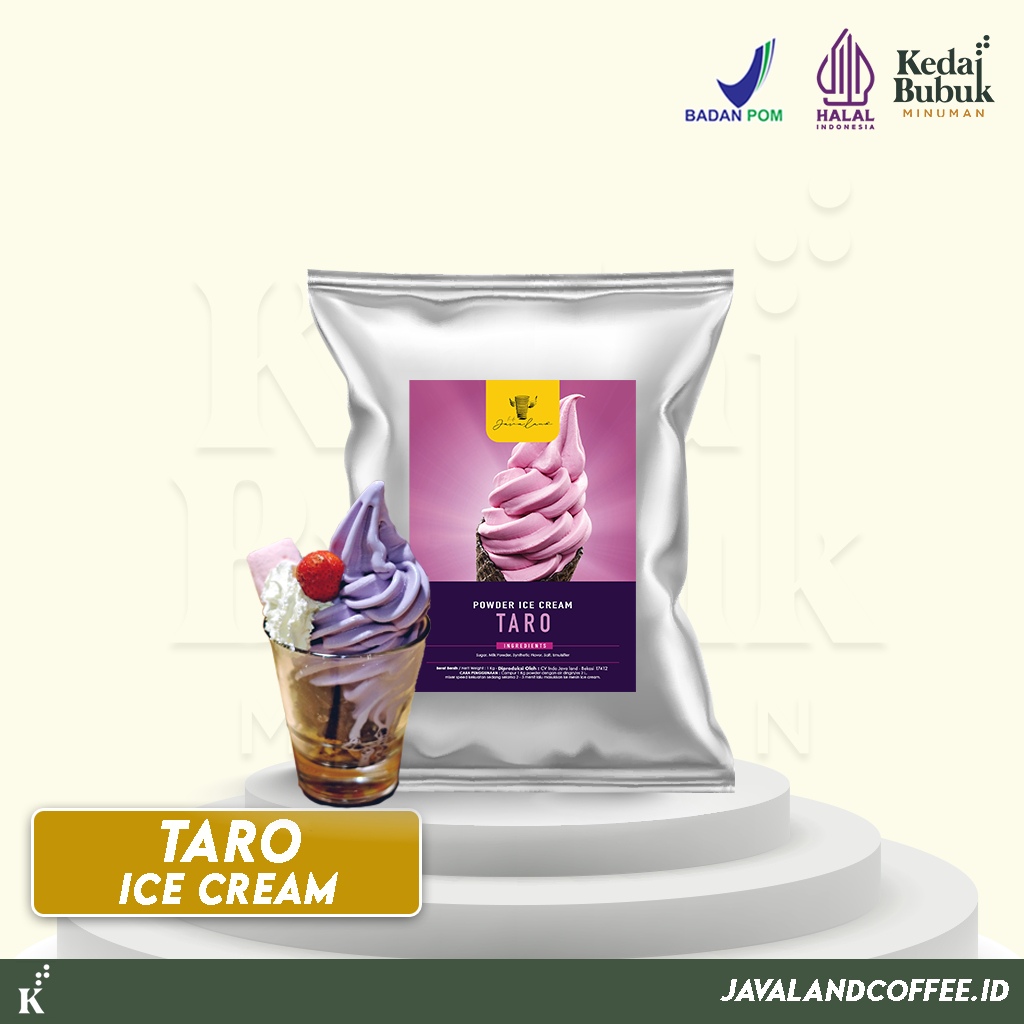 

Javaland Bubuk Ice Cream / Es Krim Rasa Taro 1Kg | Soft Ice Cream Powder