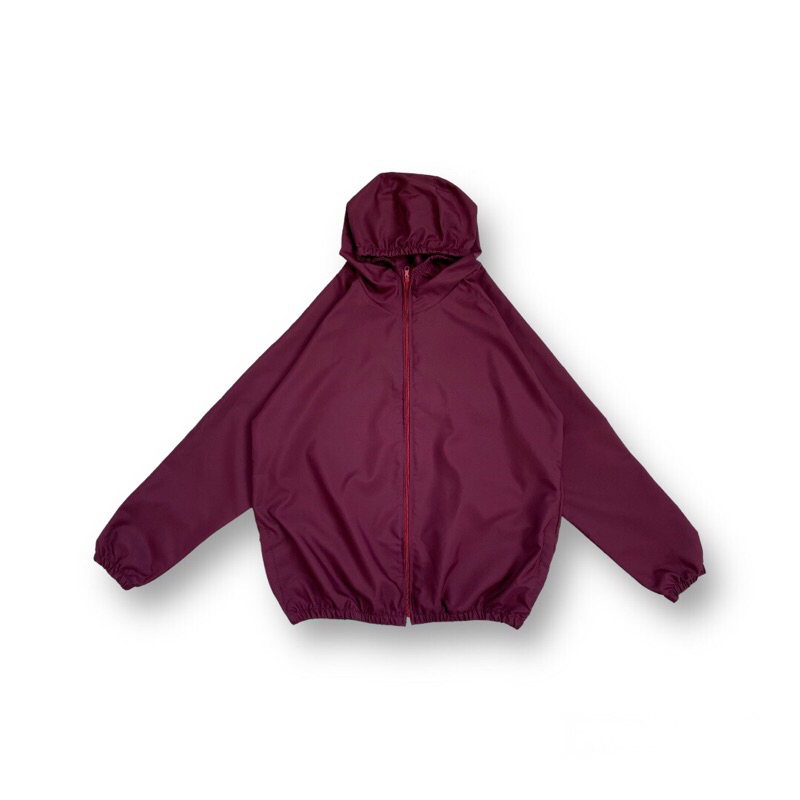 Jaket Olahraga Parasut Polos Pria/Wanita mirip Uniqlo, UV Protction, Windbreaker, Sauna Suit, Joggin