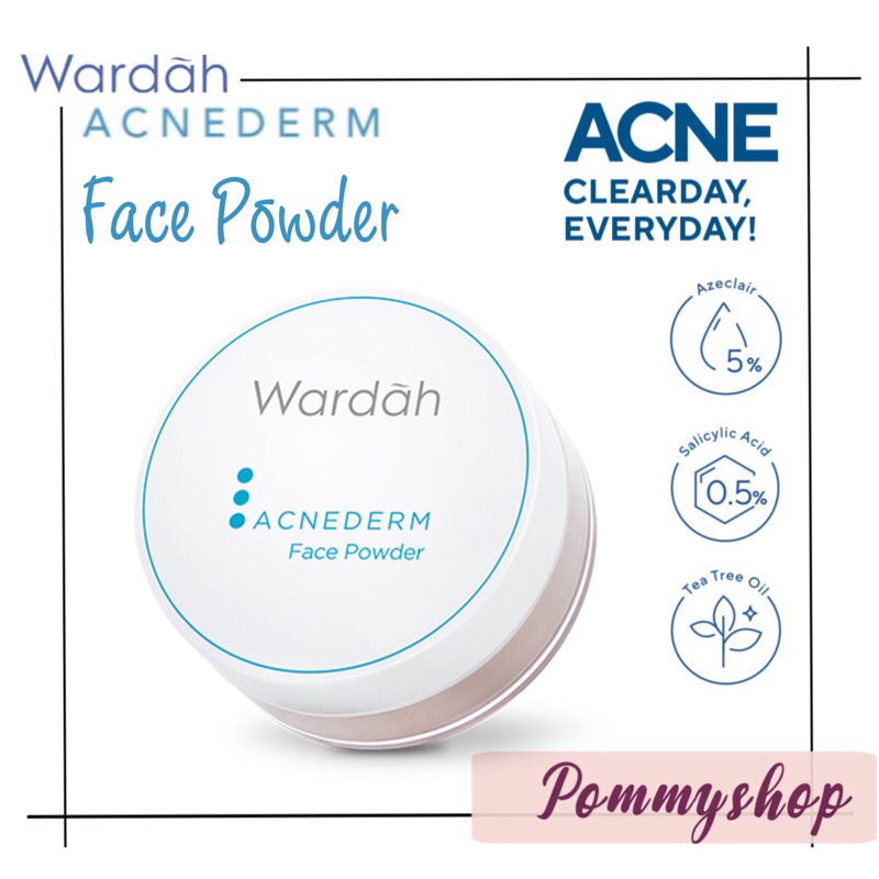 Wardah Acnederm Face Powder 20g | Bedak Kulit Berjerawat