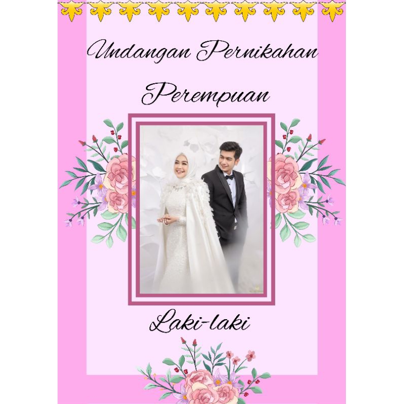 undangan video pernikahan/lamaran fuschia