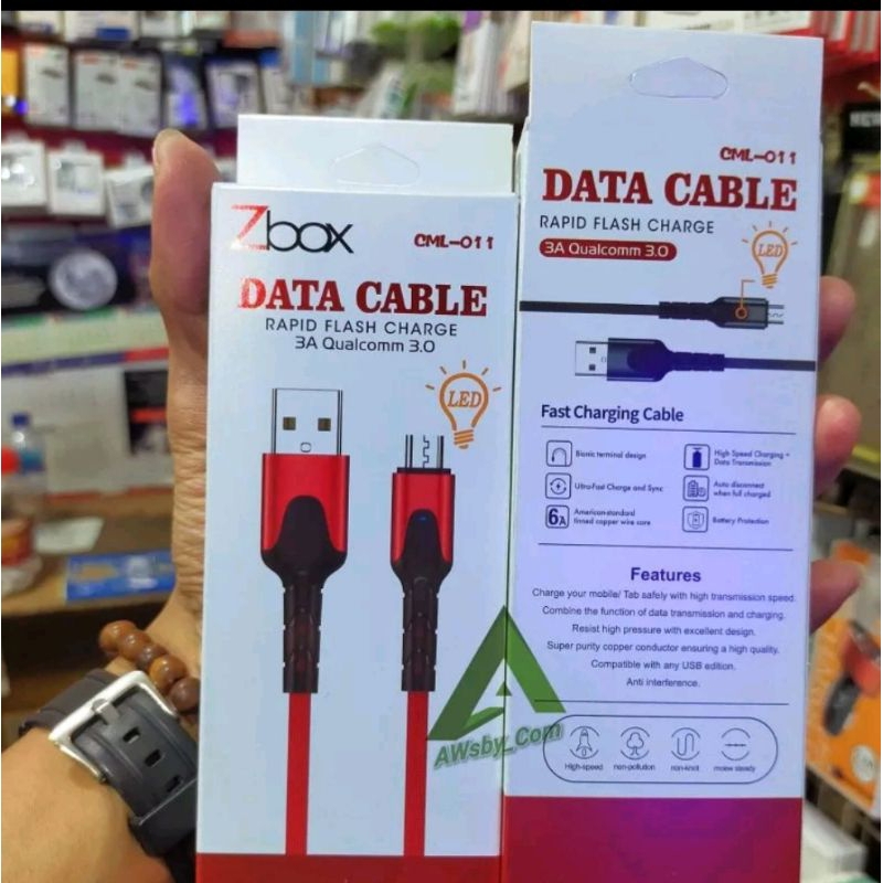 KABEL DATA USB MICRO DAN TIPE C IPHON USB LED FAST CHARGING 3A suport semua hp