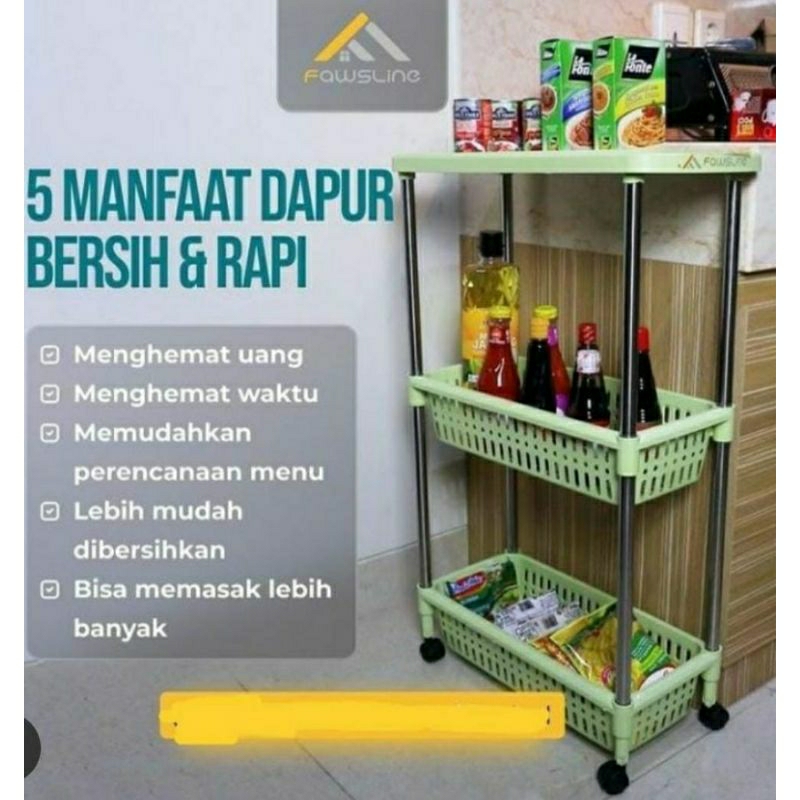 Rak dapur Fawsline 3 susun