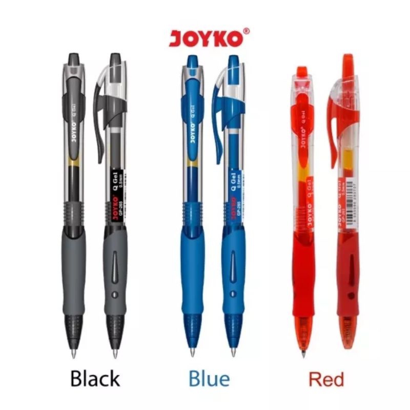 

JOYKO Gel Pen | Pulpen Pena Bolpoin Hitam Biru Merah Joyko GP-265 Q Gel