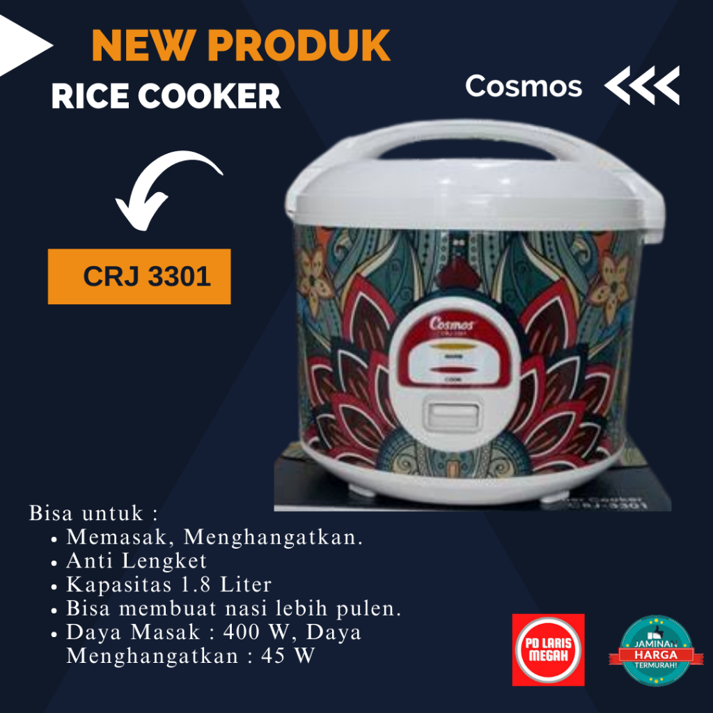 Rice Cooker/Magic com - Magic Com Cosmos CRJ-3301