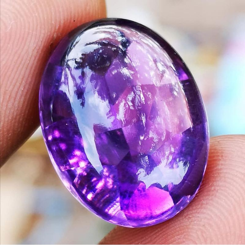 Batu natural kecubung ametyst beserta memo