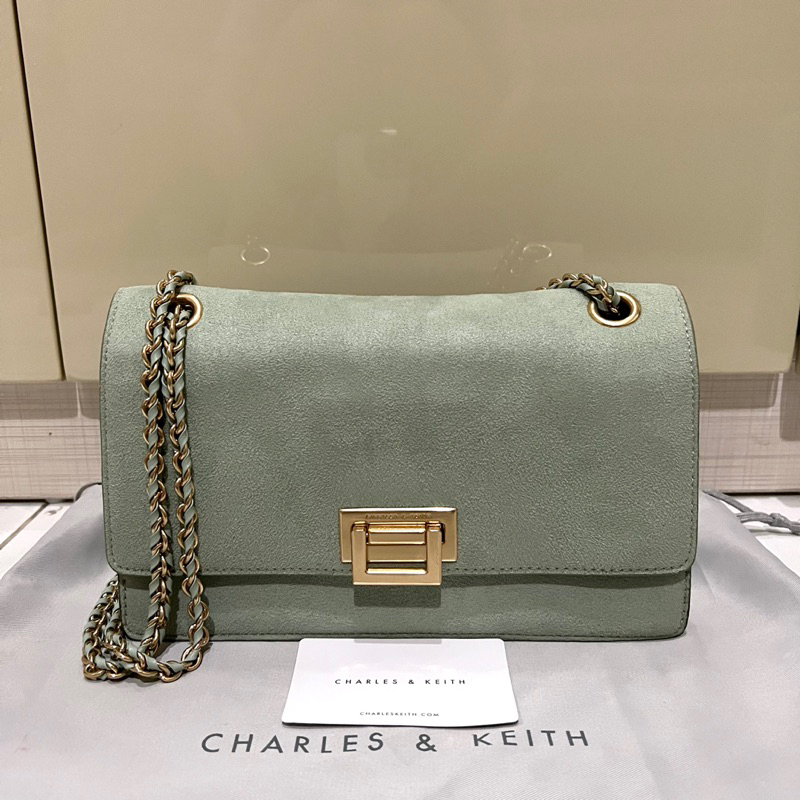 Tas Charles and Keith Preloved Original / Textured Chain Handle Bag Charles & Keith / Tas CK C&K CnK