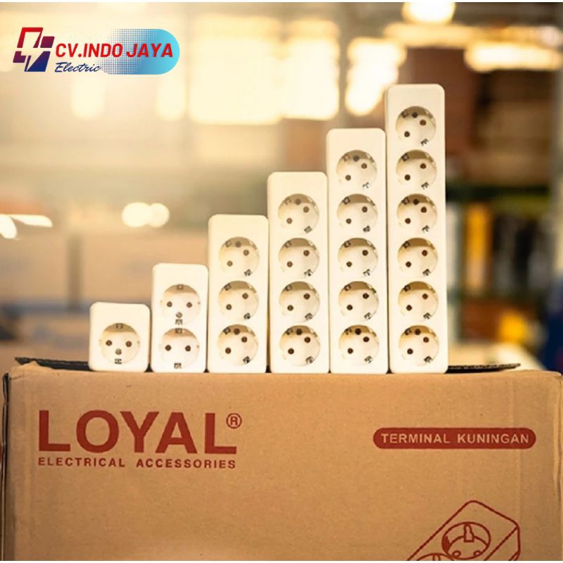 Stop Kontak 1 lubang loyal dengan indikator lampu LED