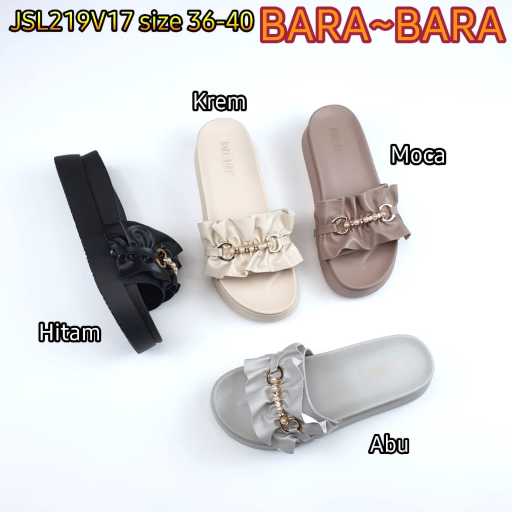 BARA BARA ORIGINAL jelly sandal karet empuk murah wanita barabara import wedges cewek JSL219V17