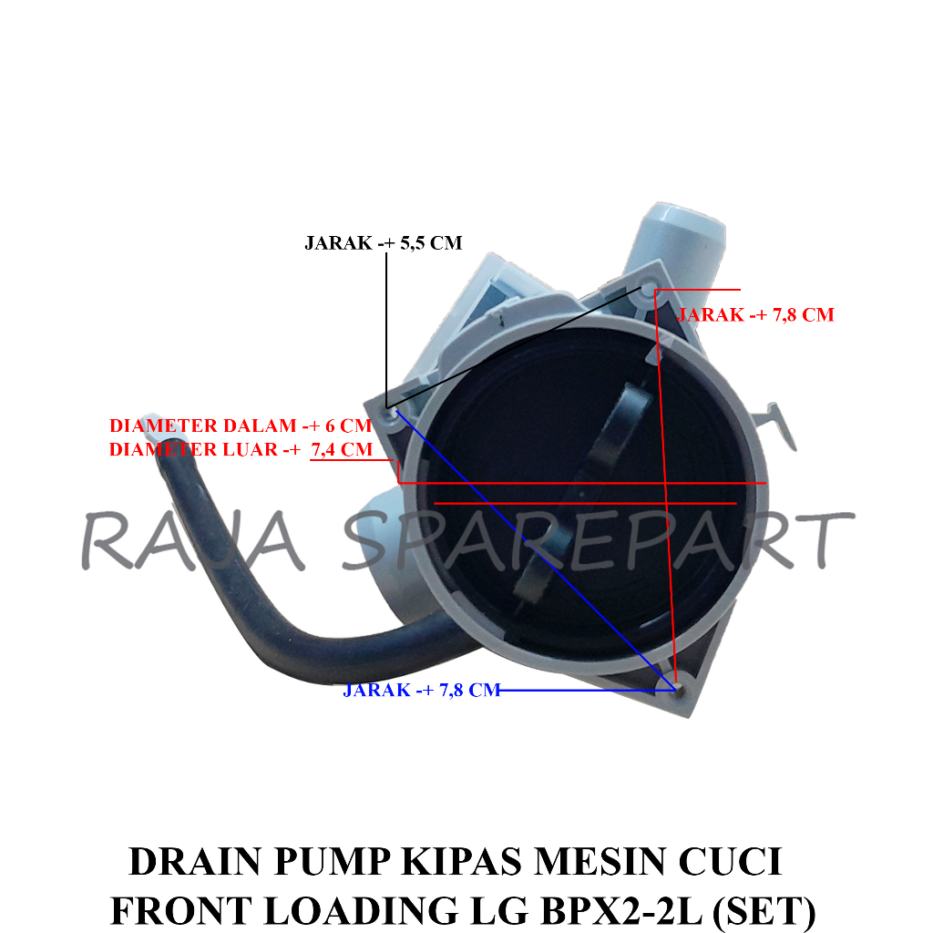 Drain Pump Kipas Mesin Cuci Front Loading LG BPX 2-2L (SET)