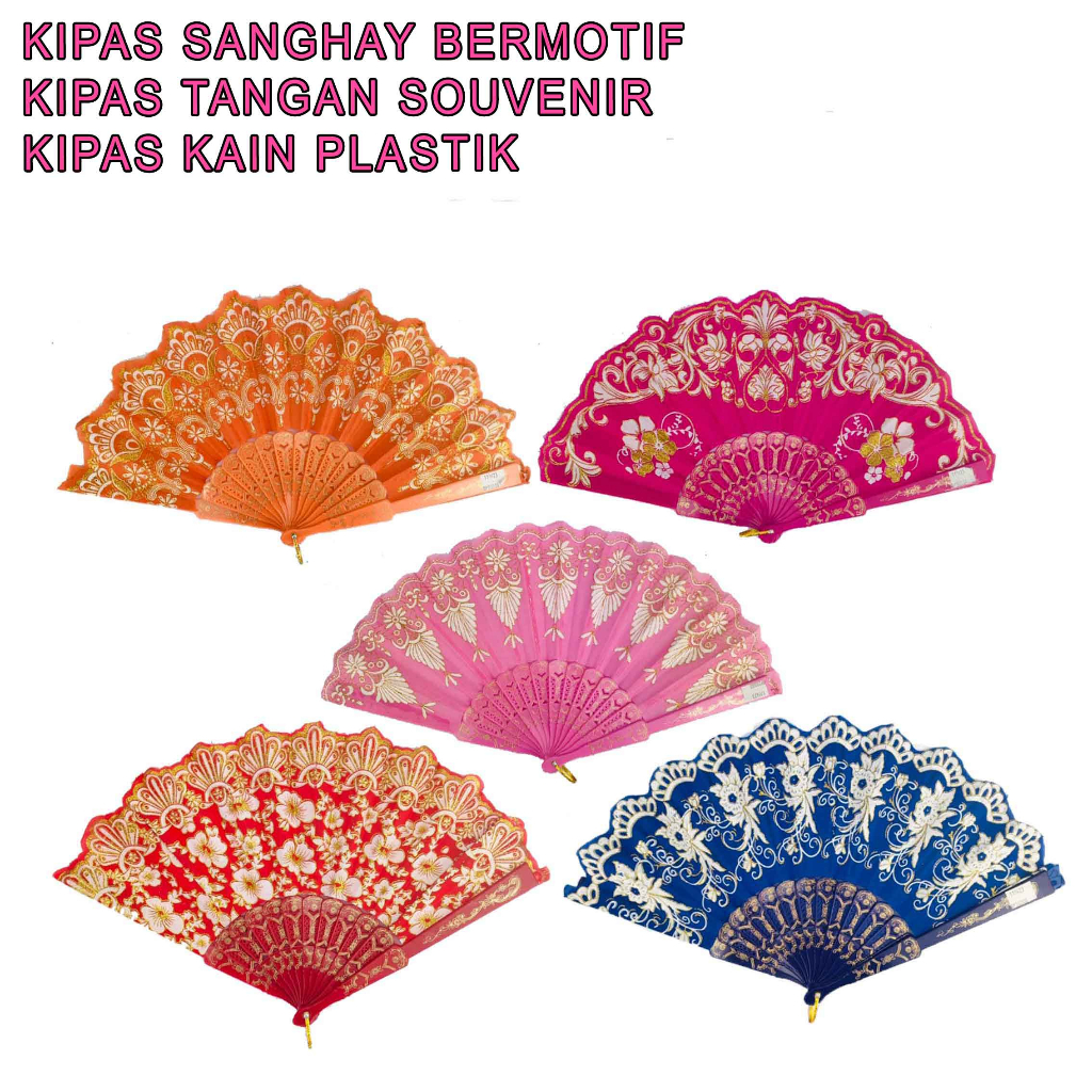 Kipas Kain Plastik * Kipas Tangan * Souvenir Pernikahan * Kipas Kain Kayu