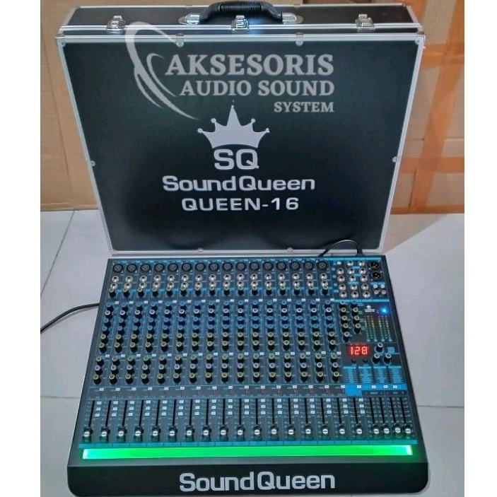 Mixer Soundqueen Queen 16 Chanel Efek Digital Reverb 199Dsp Koper Original Produk Kualitas bagus