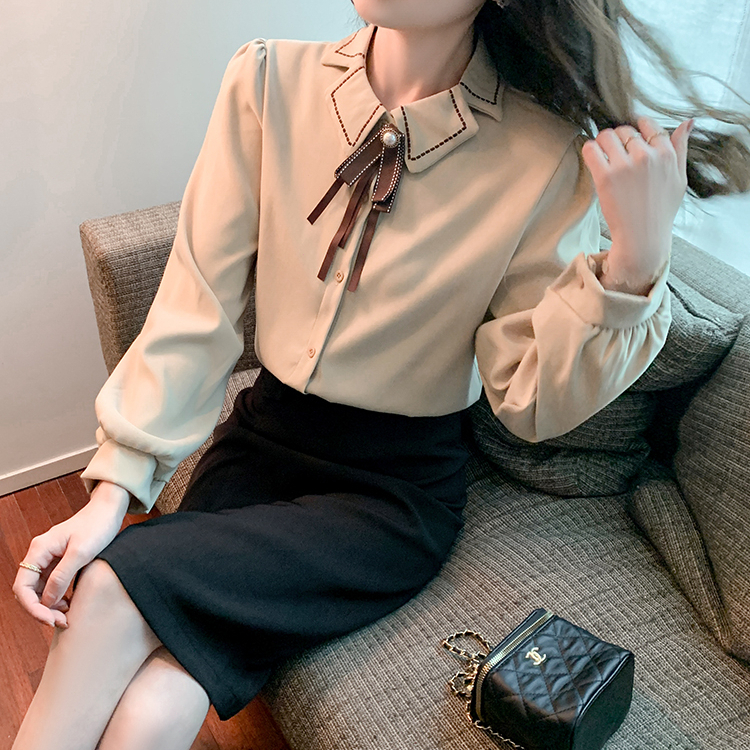 MOOGU ♡ Kemeja korea vintage shirt atasan wanita blouse