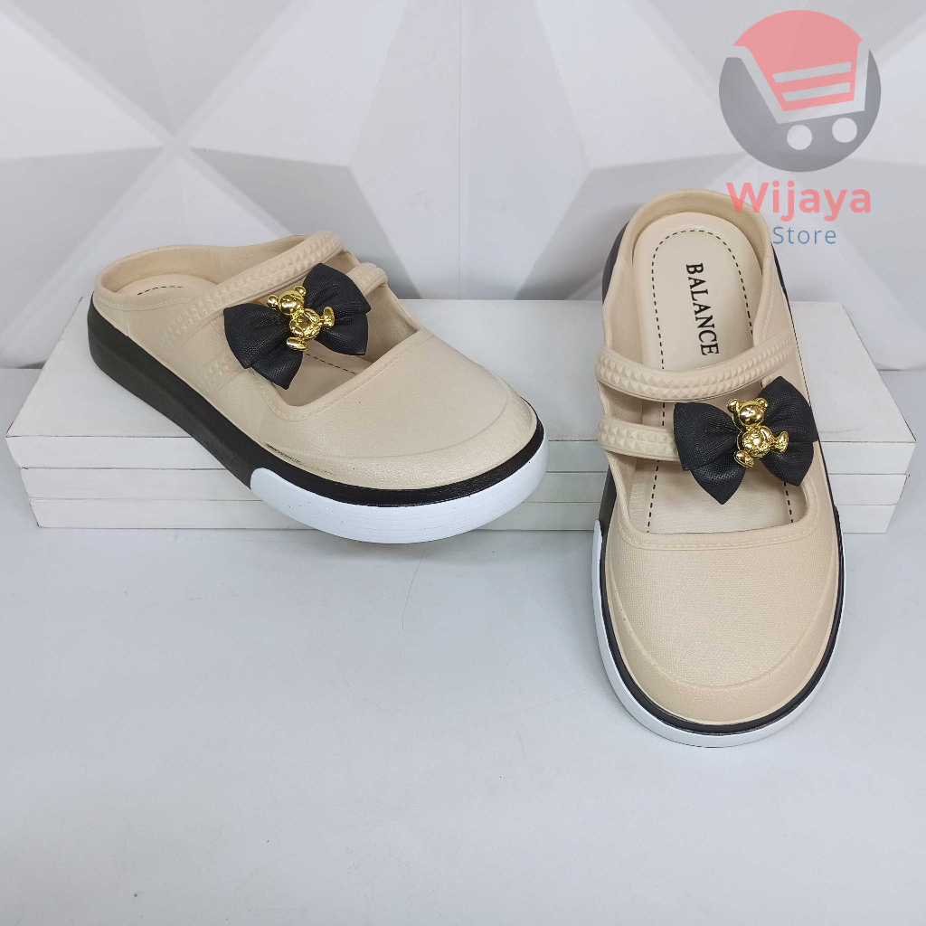 Sandal BALANCE 061 Sepatu Slop Wanita Sendal Slide Kokop Pita Selop Cewek Perempuan