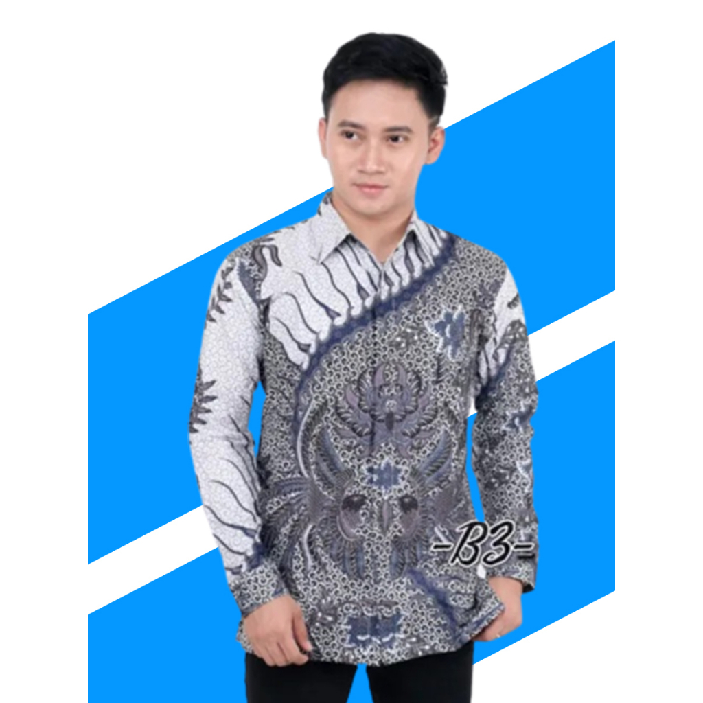 KEMEJA BATIK PRIA LENGAN PANJANG BIG SIZE JUMBO M.L.XL.XXL.3XL.4XL.5XL.6XL.7XL.8XL.9XL.10XL