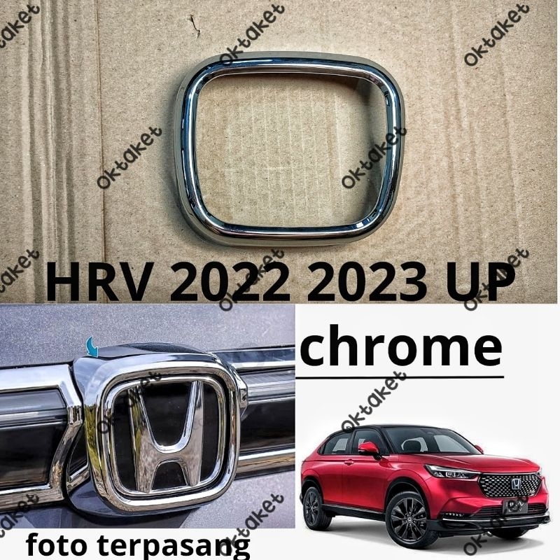 cover logo belakang Honda HRV 2022 2023 Hitam Chrome jsl